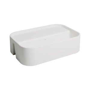 Bandeja Lateral Retangular Solid Surface para Banheiras (Skadi Branca)