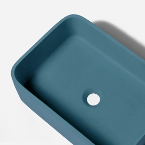 Cuba de Banheiro Concreto Apoio Retangular 42 cm (Tessa Caribe)