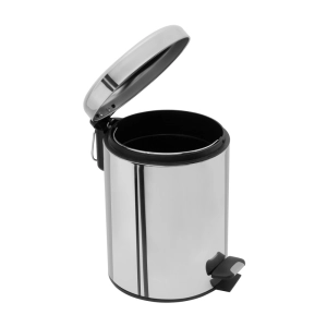 Lixeira Redonda com Pedal 5 Litros (Cromada)