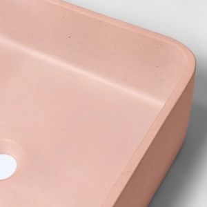 Cuba de Banheiro Concreto Apoio Quadrada 40 cm (Urban Rosé)