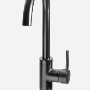 Torneira Monocomando de Piso para Banheira (Fiora Preta Fosca)