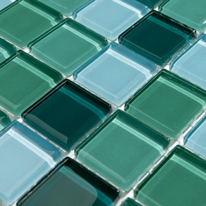 Pastilhas de Vidro Cristal Miscel&acirc;nea (Verde)