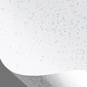 Papel de Parede Metalizado Branco Lav&aacute;vel 10,00 x 0,53 m (Terrazzo Due)