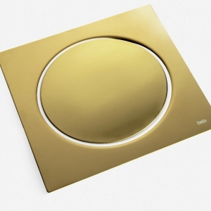 Ralo Click Inteligente de Banheiro 15x15 cm (Inox Dourado)