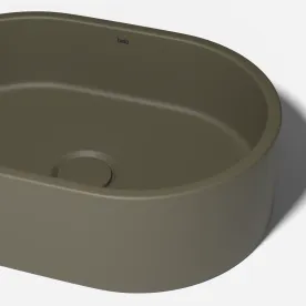 Cuba de Banheiro Concreto Apoio Elipse 40 cm (Francs Musgo) Produto Cuba de Banheiro Concreto Apoio Elipse 40 cm (Francs Musgo)