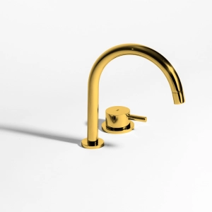 Torneira Monocomando Baixa para Banheiro (Milos Dourada)