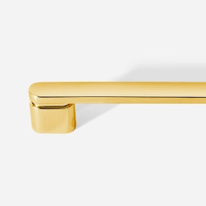 Puxador para M&oacute;vel Al&ccedil;a Sobrepor 128 mm Zamac (Memphis Dourado)