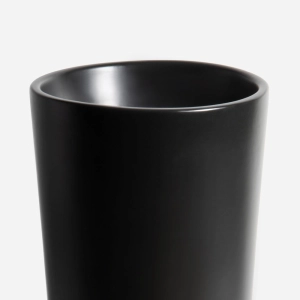 Cuba de Banheiro Lou&ccedil;a Piso Redonda 39 cm (Ravenna Preta)