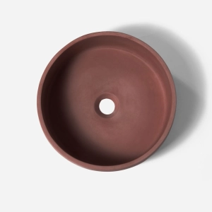 Cuba de Banheiro Concreto Apoio Redonda 35 cm (Small Terracota)