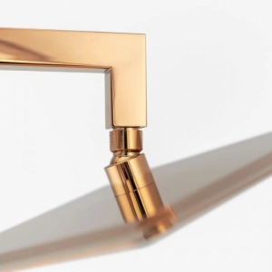 Ducha de Inox Quadrada 20x20 cm de Parede (Rosé Gold)