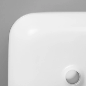 Cuba de Banheiro Louça Apoio Quadrada 39 cm (Treviso Branca Fosca)