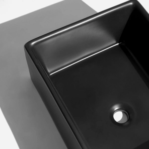 Cuba Fazenda de Cozinha Lou&ccedil;a Retangular 55x41 cm (Amalfi Preta)