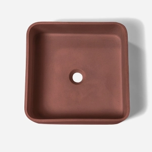 Cuba de Banheiro Concreto Apoio Quadrada 40 cm (Urban Terracota)