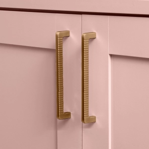 Puxador para M&oacute;vel Al&ccedil;a Sobrepor 192 mm Zamac (Petra Ros&eacute; Gold Fosco) - Outlet