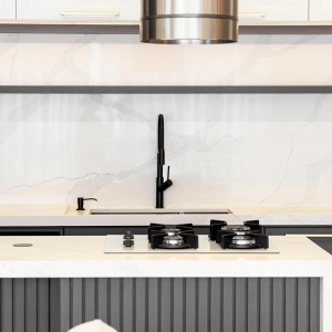 Torneira Monocomando Gourmet de Cozinha (Venice Preta Fosca)