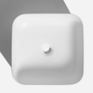 Cuba de Banheiro Louça Apoio Quadrada 39 cm (Treviso Branca Fosca)