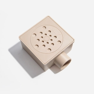 Ralo Seco Sifonado com Fecho 10x10 cm (Bege)