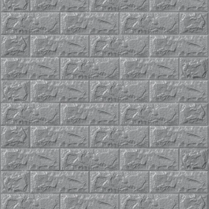 Painel 3D Tijolo Adesivo 70x77x0,5 cm (Prateado)
