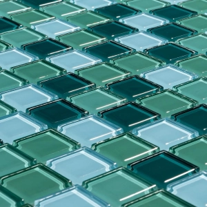 Pastilhas de Vidro Cristal Miscel&acirc;nea (Verde)