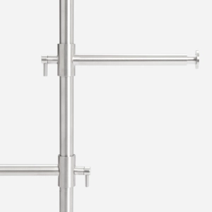 Toalheiro de Piso em Inox (Donatello Escovado)