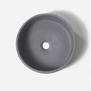 Cuba de Banheiro Concreto Apoio Redonda 35 cm (Small Grafite)