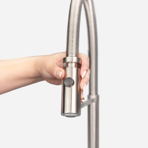 Torneira Monocomando Gourmet de Cozinha Inox (Capri Escovada)