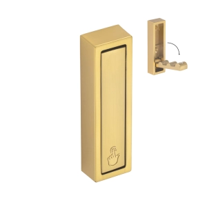 Cabide com Gancho Retr&aacute;til de Parede Zamac (Brooklin Dourado Fosco)