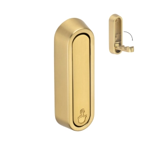 Cabide com Gancho Retrátil de Parede Zamac (Meier Dourado Fosco)