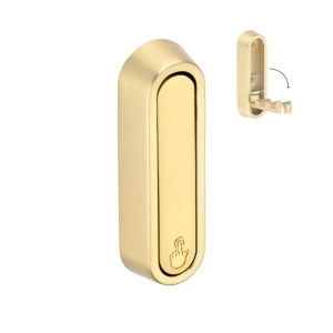 Cabide com Gancho Retr&aacute;til de Parede Zamac (Meier Ouro Fosco)