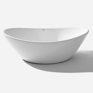 Cuba de Banheiro Lou&ccedil;a Apoio Oval 45 cm (Verona Branca)