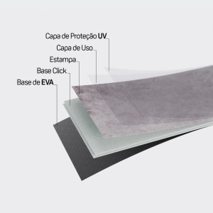 Piso Vin&iacute;lico em R&eacute;gua Click (Maple)