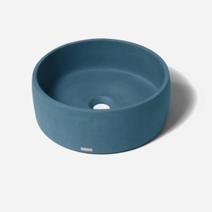 Cuba de Banheiro Concreto Apoio Redonda 35 cm (Small Caribe)