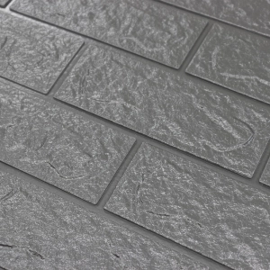 Painel 3D Tijolo Adesivo 70x77x0,5 cm (Prateado)