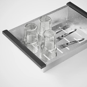 Cesto Escorredor Inox para Cuba Workstation 36x23 cm (Escovado) Produto Cesto Escorredor Inox para Cuba Workstation 36x23 cm (Escovado)