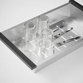 Produto Cesto Escorredor Inox para Cuba Workstation 41x23 cm (Escovado) - Outlet