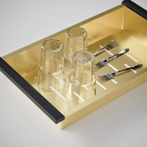 Cesto Escorredor Inox para Cuba Workstation 41x23 cm (Ouro Fosco)