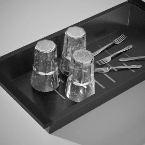 Cesto Escorredor Inox para Cuba Workstation 45x23 cm (Preto Fosco)