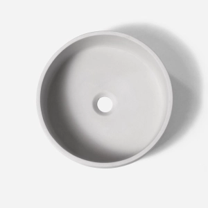 Cuba de Banheiro Concreto Apoio Redonda 35 cm (Small Off White)