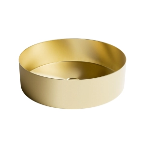 Cuba de Banheiro Apoio Inox Redonda 40 cm (Nanjing Ouro Fosca)