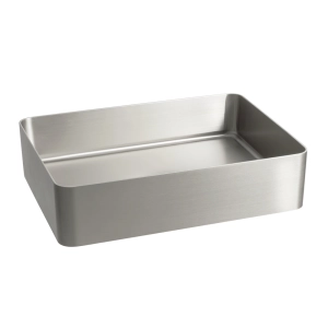 Produto Cuba de Banheiro Apoio Inox Retangular 47x36 cm (Lhasa Escovada)