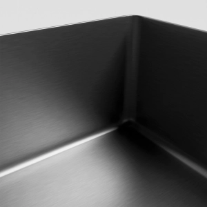 Cuba de Banheiro Apoio Inox Retangular 47x36 cm (Lhasa Grafite Fosca)