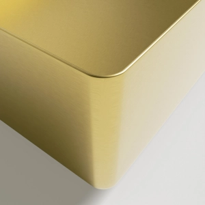 Cuba de Banheiro Apoio Inox Retangular 47x36 cm (Lhasa Ouro Fosca)