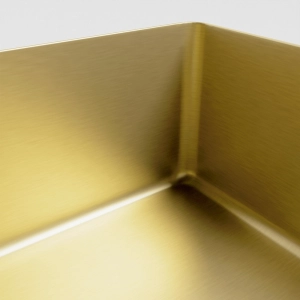 Cuba de Banheiro Apoio Inox Retangular 47x36 cm (Lhasa Ouro Fosca)
