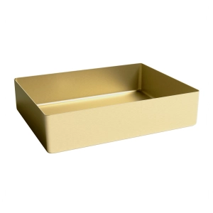 Cuba de Banheiro Apoio Inox Retangular 47x36 cm (Lhasa Ouro Fosca)