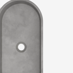 Cuba de Banheiro Concreto Apoio Elipse 60 cm (Francs Cemento)