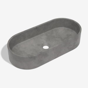 Cuba de Banheiro Concreto Apoio Elipse 60 cm (Francs Cemento)