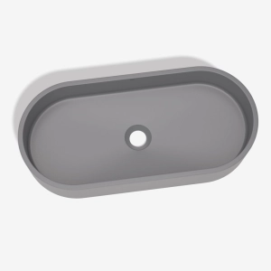 Cuba de Banheiro Concreto Apoio Elipse 60 cm (Francs Cenere)