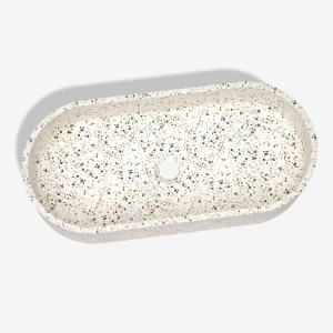 Cuba de Banheiro Concreto Apoio Elipse 60 cm (Francs Granilite Opala)