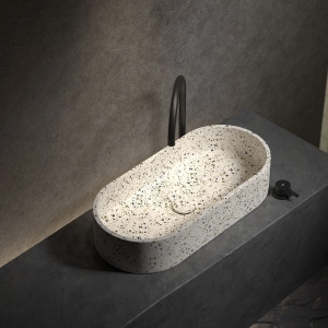 Cuba de Banheiro Concreto Apoio Elipse 60 cm (Francs Granilite Opala)