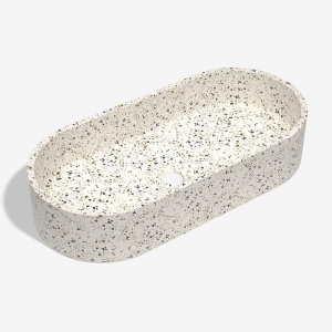 Cuba de Banheiro Concreto Apoio Elipse 60 cm (Francs Granilite Opala)